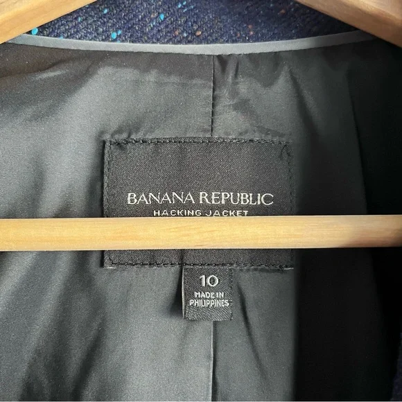 Banana Republic Speckled Blue Tweed Blazer - Picture 4 of 9